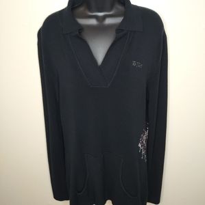 BCBGMaxAzria Black V-Neck Sweater
